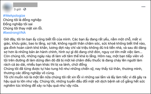 Tiếp viên hàng không Vietnam Airlines đồng loạt treo hashtag #WeApologize, thay mặt đồng nghiệp xin lỗi cộng đồng và mong muốn được đối xử văn minh - Ảnh 5.