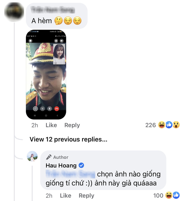 Bất ngờ xuất hiện ảnh Hậu Hoàng và Mũi trưởng Long video call, nữ chính phải lên tiếng giải thích - Ảnh 2.