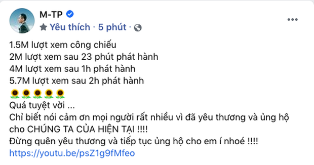 Sơn Tùng M-TP lập tức No.1 đính kèm 5 bài nối đuôi trên top realtime HOT14, ekip công bố các cột mốc thành tích khiến fan choáng váng - Ảnh 4.
