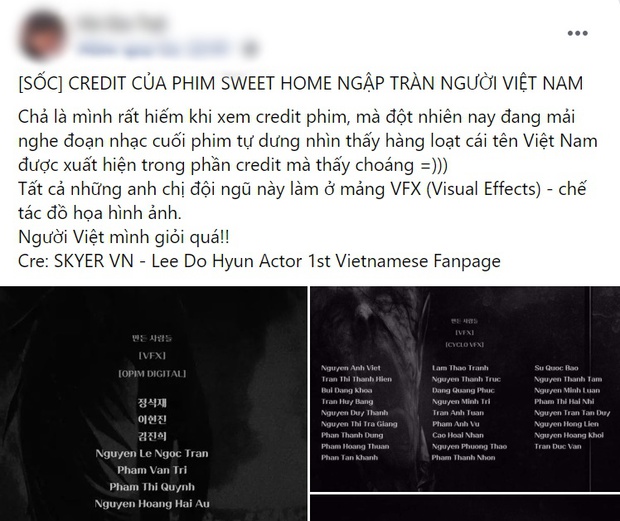 Dân tình ngã ngửa khi phát hiện người Việt cân phần kỹ xảo ở bom tấn nghìn tỉ Sweet Home, nhìn danh sách mà tự hào á! - Ảnh 1.