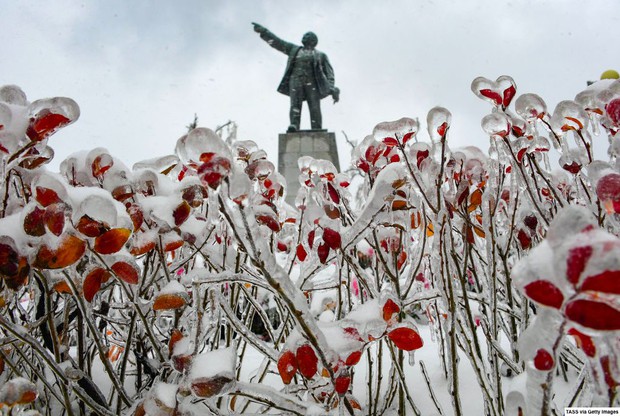 Loạt hình ảnh trong mùa đông khắc nghiệt, băng tuyết trắng xoá ở nước Nga chỉ nhìn thôi cũng đủ thấy rét run cầm cập - Ảnh 7.