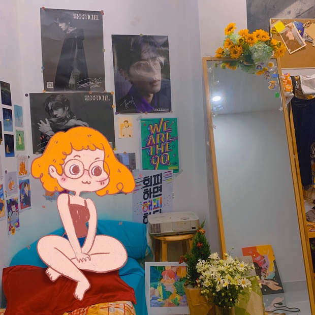 Tự hành xác bằng cách ra ở riêng dù nhà ở Sài Gòn, cô gái decor căn phòng 12m2 cực màu mè - Ảnh 2.