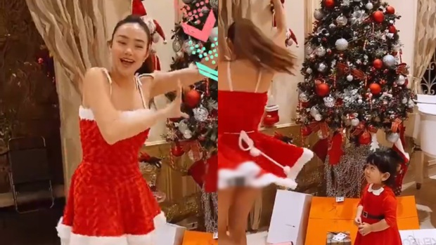 Minh Hằng hí hửng khoe khoảnh khắc nhảy múa mừng Giáng sinh, ai dè lộ ngay điểm hớ hênh - Ảnh 4.