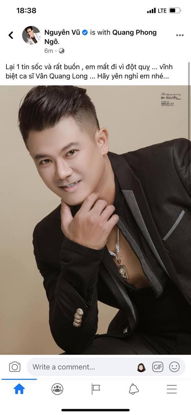 Đan Trường, Nhật Kim Anh và dàn sao Việt bàng hoàng, bật khóc nói lời tiễn biệt ca sĩ Vân Quang Long - Ảnh 4. Đan Trường, Nhật Kim Anh và dàn sao Việt bàng hoàng, bật khóc nói lời tiễn biệt ca sĩ Vân Quang Long - Ảnh 4.