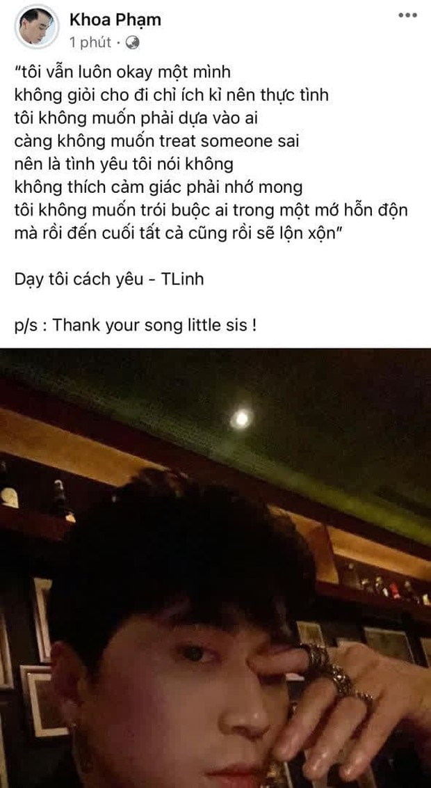 Giữa lúc đang dự AVIFW, Karik đăng ảnh so deep, còn mượn lyrics của Tlinh để... học cách yêu là sao? - Ảnh 1.