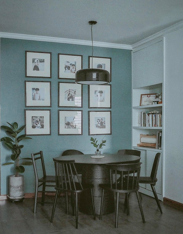 Căn hộ Vinhomes của nhà thiết kế nội thất: Tông màu xanh là lạ nhưng lên hình đẹp từng cm, sống ảo thì cực mê - Ảnh 6.