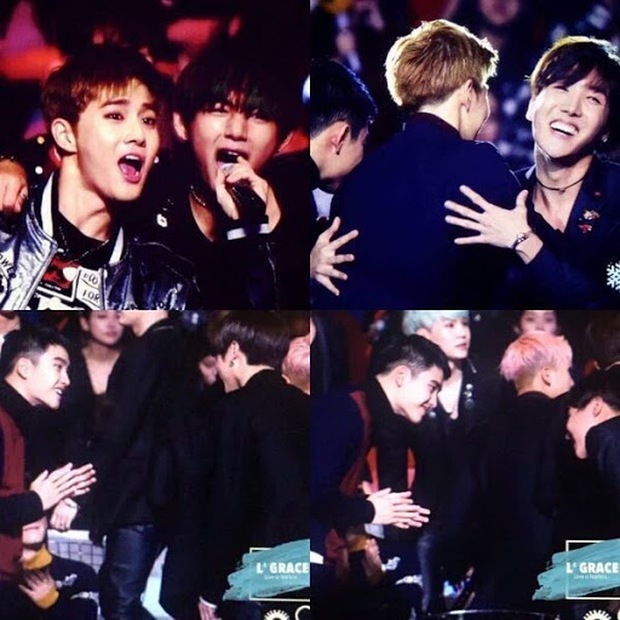 Khoảnh khắc V (BTS) và Baekhyun (EXO) tại MAMA 2014 hot trở lại: Idol 2 tiếng anh em, fan thì 4 tiếng suốt ngày war nhau - Ảnh 4. Khoảnh khắc V (BTS) và Baekhyun (EXO) tại MAMA 2014 hot trở lại: Idol 2 tiếng anh em, fan thì 4 tiếng suốt ngày war nhau - Ảnh 4.