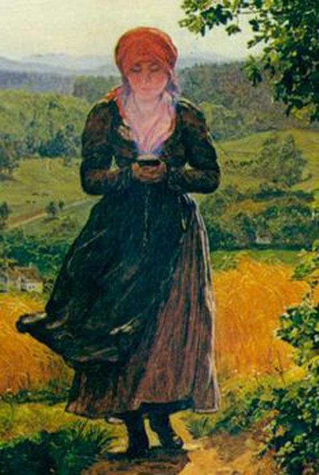 Sự thật về bức tranh 150 năm tuổi, nghi vấn vẽ cô gái cầm smartphone đang khiến cộng đồng mạng xôn xao, tranh cãi nảy lửa - Ảnh 3.