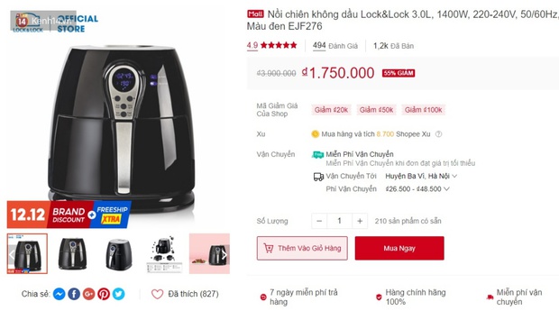 Hí hửng chốt nhanh nồi chiên không dầu sale tới 55%, tôi đã nhận về một cú chưng hửng - Ảnh 3.