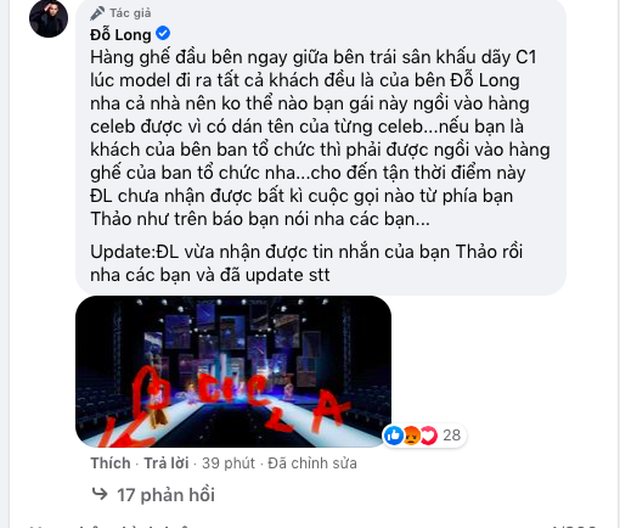 NTK Đỗ Long cập nhật diễn biến mới giữa drama với thí sinh HHHV Việt Nam tại show thời trang, tiết lộ cụ thể hướng giải quyết hiện tại - Ảnh 2.