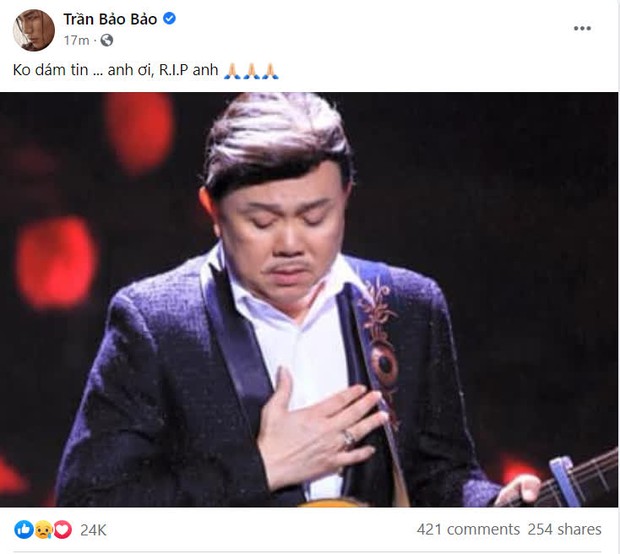 Cả showbiz Việt bàng hoàng khi hay tin NS Chí Tài qua đời: Đông Nhi lặng người, Ngô Kiến Huy, Noo Phước Thịnh đau buồn gửi lời tiễn biệt - Ảnh 3.