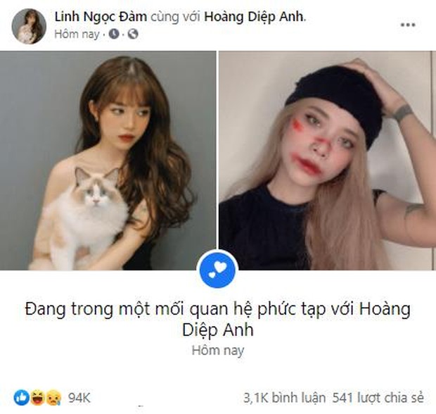 Linh Ngọc Đàm, MisThy và hàng loạt hot streamer tạo trend đặt relationship gây bão trên Facebook - Ảnh 2.