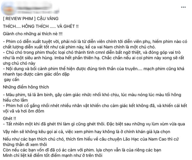 MXH bùng nổ bình luận trái chiều về Cậu Vàng: Khánh Vân, Hà Tăng, Châu Bùi đều khen ngợi nhưng khán giả lại nghĩ khác! - Ảnh 9.