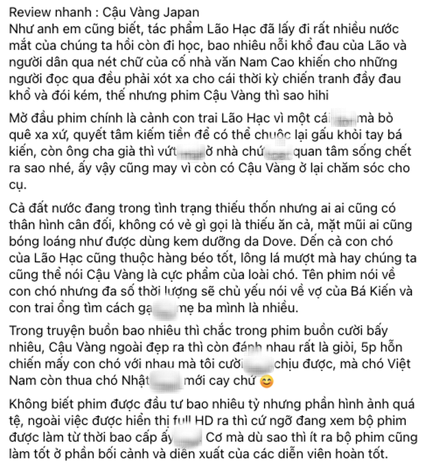 MXH bùng nổ bình luận trái chiều về Cậu Vàng: Khánh Vân, Hà Tăng, Châu Bùi đều khen ngợi nhưng khán giả lại nghĩ khác! - Ảnh 8.