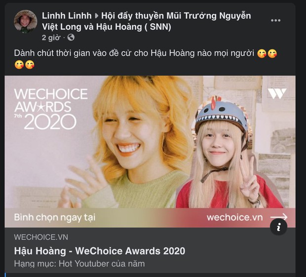 Cổng bình chọn WeChoice Awards 2020 vừa mở, dân tình đã kêu gọi vote ào ào tưng bừng trên MXH - Ảnh 6. Cổng bình chọn WeChoice Awards 2020 vừa mở, dân tình đã kêu gọi vote ào ào tưng bừng trên MXH - Ảnh 6.