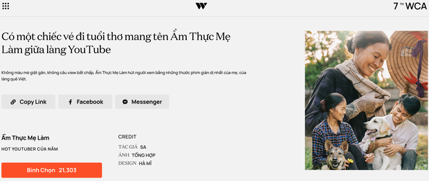 Dàn hot YouTuber tranh vote tại WeChoice: Hậu Hoàng đối đầu Thiên An, Jenny Huỳnh đua với “tiền bối” Ẩm Thực Mẹ Làm - Ảnh 5. Dàn hot YouTuber tranh vote tại WeChoice: Hậu Hoàng đối đầu Thiên An, Jenny Huỳnh đua với “tiền bối” Ẩm Thực Mẹ Làm - Ảnh 5.