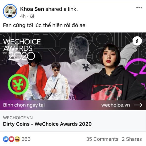 Cổng bình chọn WeChoice Awards 2020 vừa mở, dân tình đã kêu gọi vote ào ào tưng bừng trên MXH - Ảnh 17. Cổng bình chọn WeChoice Awards 2020 vừa mở, dân tình đã kêu gọi vote ào ào tưng bừng trên MXH - Ảnh 17.