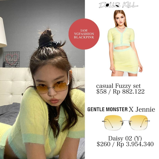 Set đồ vàng chanh xinh xắn của Thiều Bảo Trâm hoá ra là đồ “phake”, bản gốc xịn sò là item Jennie diện - Ảnh 5.