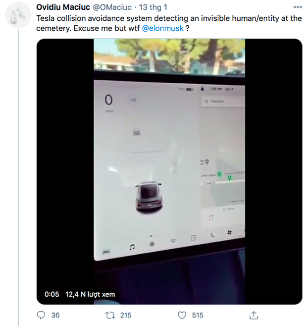 Cộng đồng mạng xôn xao với video xe điện Tesla phát hiện người vô hình ở nghĩa trang - Ảnh 1.