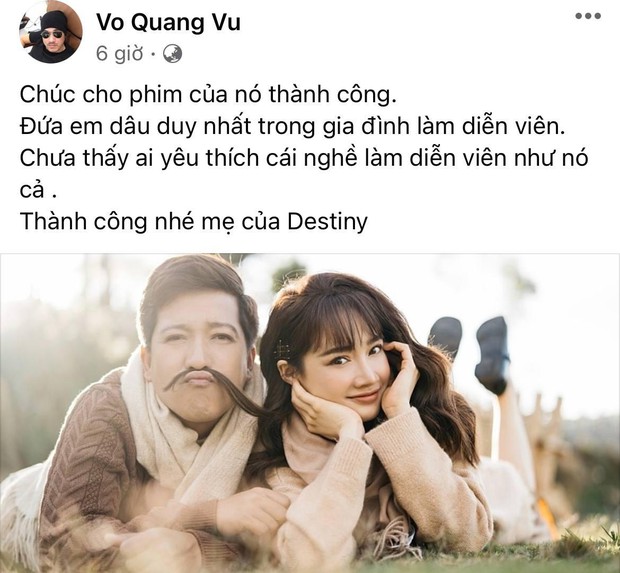 Anh trai của Trường Giang đăng status hé lộ thái độ với em dâu Nhã Phương: Nam danh hài là rể quý, còn nàng thì sao? - Ảnh 2. Anh trai của Trường Giang đăng status hé lộ thái độ với em dâu Nhã Phương: Nam danh hài là rể quý, còn nàng thì sao? - Ảnh 2.