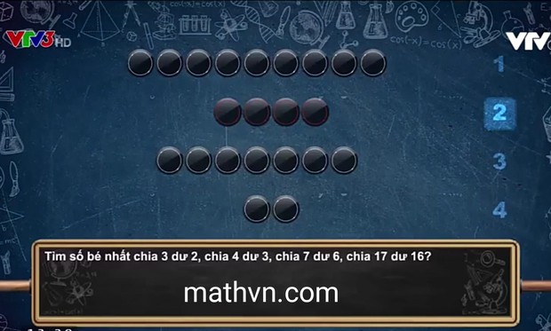 Câu hỏi Olympia tưởng khó ai ngờ siêu dễ: Tích của 100 số nguyên tố chia cho 21 dư bao nhiêu? - Ảnh 2.