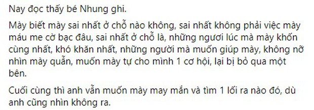 Tinikun viết tâm thư nhắn gửi Sena: Cái sai nhất của mày là không trân trọng những người đã yêu thương, giúp đỡ mày - Ảnh 3.
