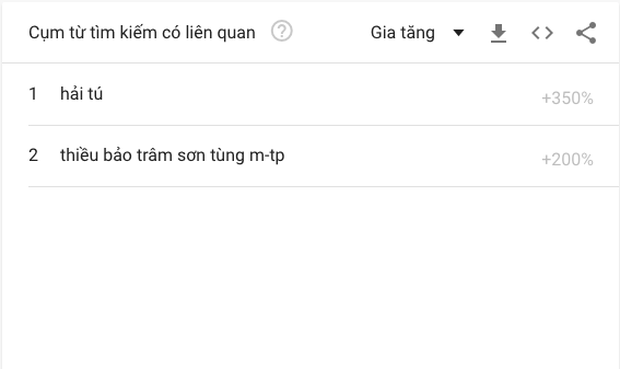 Giữa nghi vấn Sơn Tùng - Thiều Bảo Trâm chia tay, từ khóa Hải Tú tăng vọt với hơn 350% lượt tìm kiếm - Ảnh 4.