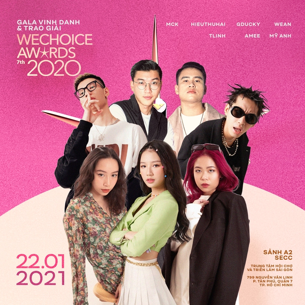 AMEE, MCK - Tlinh, GDucky, HIEUTHUHAI, WEAN và Mỹ Anh sẽ trình diễn tại Gala WeChoice, khẳng định sức mạnh của GenZ! - Ảnh 1. AMEE, MCK - Tlinh, GDucky, HIEUTHUHAI, WEAN và Mỹ Anh sẽ trình diễn tại Gala WeChoice, khẳng định sức mạnh của GenZ! - Ảnh 1.