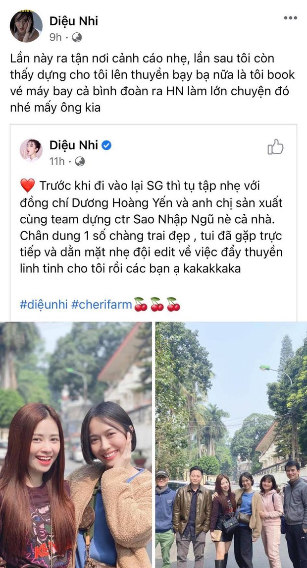 Diệu Nhi ra tận Hà Nội cảnh cáo editor Sao Nhập Ngũ ngừng đẩy thuyền linh tinh, doạ làm lớn chuyện nếu tiếp diễn - Ảnh 6. Diệu Nhi ra tận Hà Nội cảnh cáo editor Sao Nhập Ngũ ngừng đẩy thuyền linh tinh, doạ làm lớn chuyện nếu tiếp diễn - Ảnh 6.