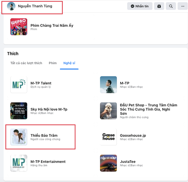 Bỏ theo dõi nhau trên Instagram, Sơn Tùng bị soi chi tiết đặc biệt có liên quan đến Thiều Bảo Trâm trên Facebook cá nhân - Ảnh 2.