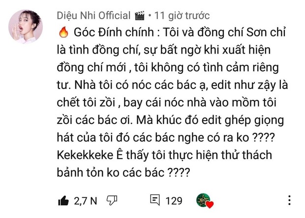 Diệu Nhi ra tận Hà Nội cảnh cáo editor Sao Nhập Ngũ ngừng đẩy thuyền linh tinh, doạ làm lớn chuyện nếu tiếp diễn - Ảnh 4. Diệu Nhi ra tận Hà Nội cảnh cáo editor Sao Nhập Ngũ ngừng đẩy thuyền linh tinh, doạ làm lớn chuyện nếu tiếp diễn - Ảnh 4.