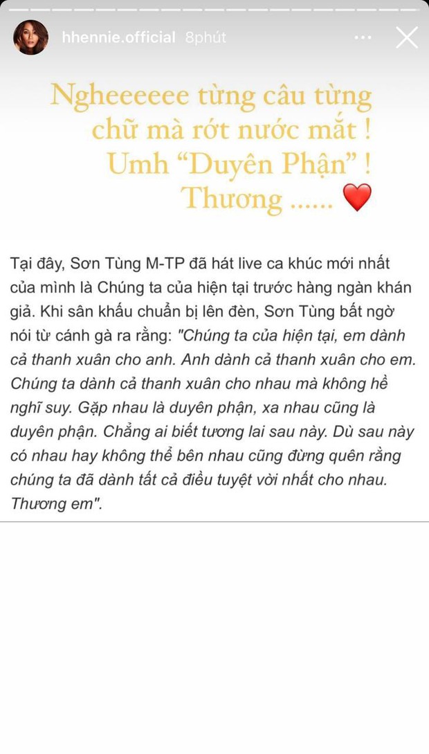 Fan cứng H’Hen Niê rớt nước mắt khi idol Sơn Tùng M-TP và bạn gái tin đồn Thiều Bảo Trâm vướng drama tan vỡ vì “trà xanh” - Ảnh 2. Fan cứng H’Hen Niê rớt nước mắt khi idol Sơn Tùng M-TP và bạn gái tin đồn Thiều Bảo Trâm vướng drama tan vỡ vì “trà xanh” - Ảnh 2.