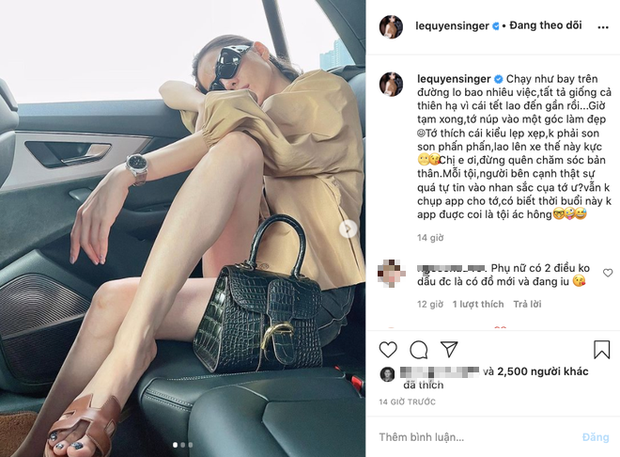 Lệ Quyên đăng ảnh tạo dáng “hiểm hóc” trên xế hộp, dân tình chỉ để ý đến dòng nhắc khéo người bên cạnh - Ảnh 2.