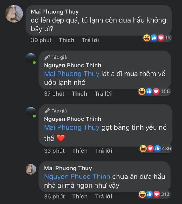 Noo Phước Thịnh tung ảnh khoe bắp tay cuồn cuộn, Mai Phương Thuý bỗng tung hứng cẩu lương bằng... dưa hấu? - Ảnh 2.