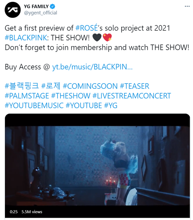 Rosé phá kỷ lục lượt xem teaser của nghệ sĩ nữ Kpop sau 24 giờ, chưa chính thức debut đã cho BLACKPINK ngửi khói? - Ảnh 5. Rosé phá kỷ lục lượt xem teaser của nghệ sĩ nữ Kpop sau 24 giờ, chưa chính thức debut đã cho BLACKPINK ngửi khói? - Ảnh 5.