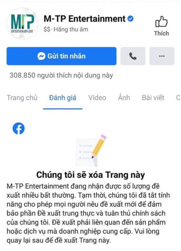 Vì sao Fanpage M-TP Entertainment của Sơn Tùng có nguy cơ bị xoá dù đã được tick xanh và sở hữu lượt like khổng lồ? - Ảnh 2.