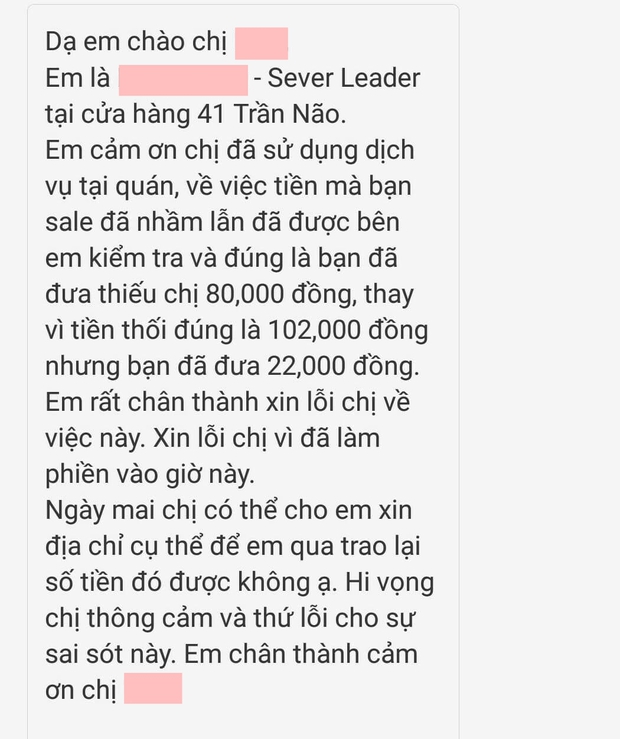 Mua nước ở Highlands bị thối tiền thừa không đủ, nhân viên order đã xử lý như thế nào? - Ảnh 3. Mua nước ở Highlands bị thối tiền thừa không đủ, nhân viên order đã xử lý như thế nào? - Ảnh 3.