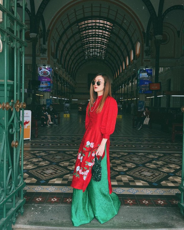 2 tuần nữa mới Tết nhưng mỹ nhân Việt đã thi nhau thả dáng với áo dài: Người đơn giản chất chơi, người lồng lộn hết sức - Ảnh 3.