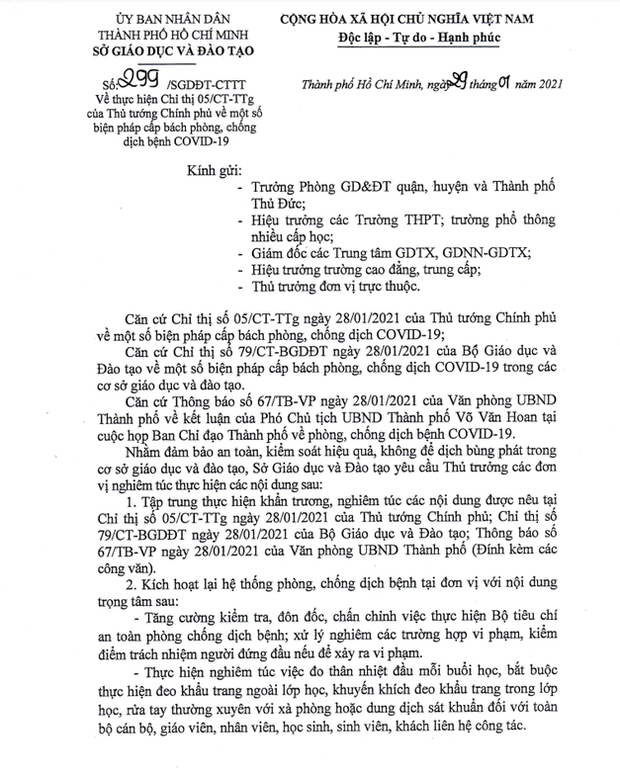 TP.HCM dừng tất cả hoạt động giáo dục ngoài nhà trường để phòng chống Covid-19 - Ảnh 1. TP.HCM dừng tất cả hoạt động giáo dục ngoài nhà trường để phòng chống Covid-19 - Ảnh 1.