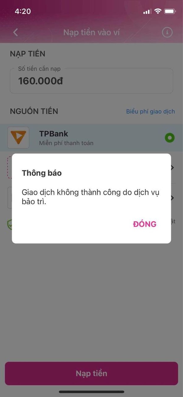 Ngân hàng TPBank tiếp tục gặp lỗi, không thực hiện được nhiều giao dịch - Ảnh 3.