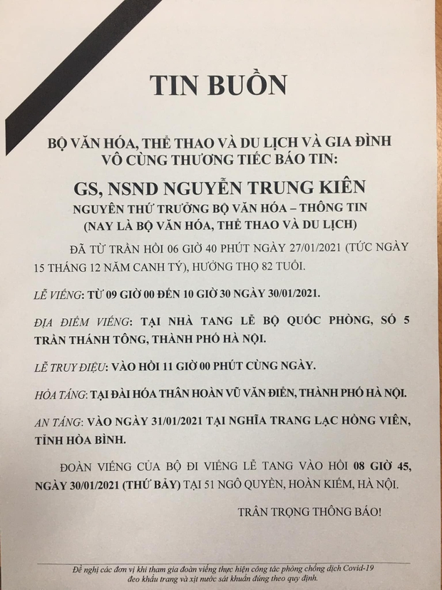 Tang lễ NSND Trung Kiên: NS Quốc Trung bật khóc tiễn đưa bố, Tùng Dương nghẹn ngào, gia đình thông báo không nhận vòng hoa - Ảnh 5.