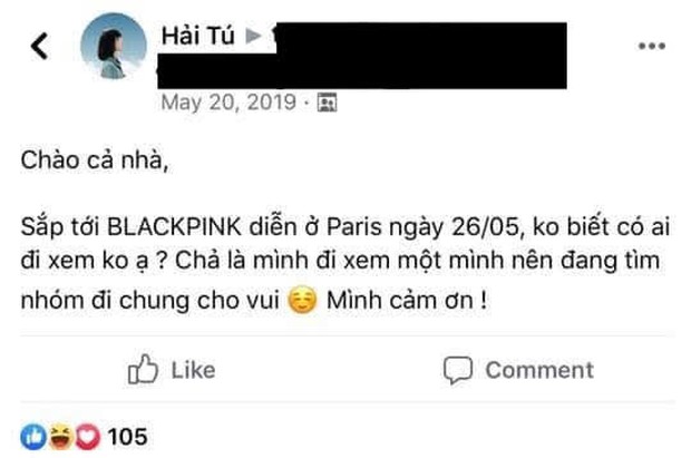 Netizen đào status Hải Tú tìm “đối tác” xem show BLACKPINK nhưng bình luận liên quan đến Sơn Tùng M-TP mới gây chú ý - Ảnh 1.