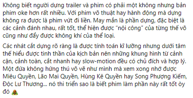 Mạng xã hội rần rần vì phim võ thuật của Việt Nam vừa ra mắt: Hứa Vĩ Văn và Thúy Diễm ca ngợi hết lời, khán giả cũng đánh giá điểm chót vót! - Ảnh 7.