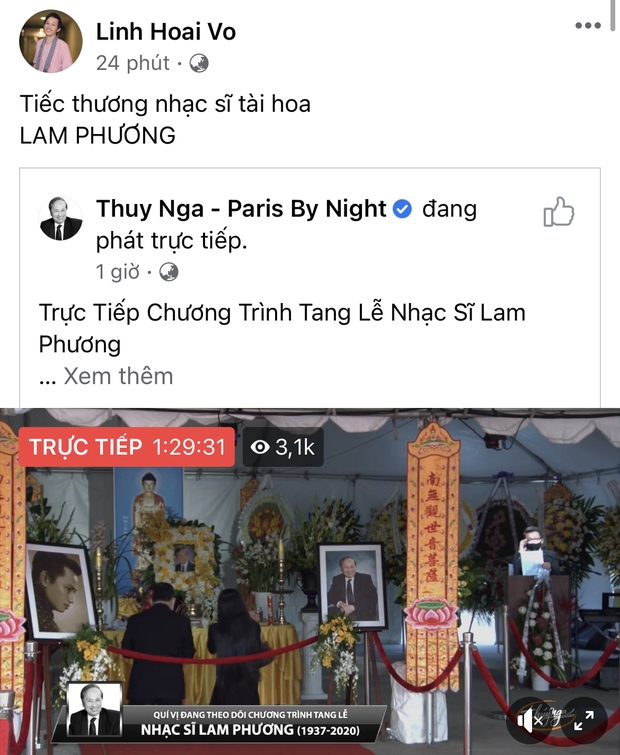 Tang lễ NS Lam Phương ở Mỹ: Đông đảo người hâm mộ đến viếng, NS Hoài Linh và Phạm Quỳnh Anh nói lời tiễn biệt tại Việt Nam - Ảnh 4.