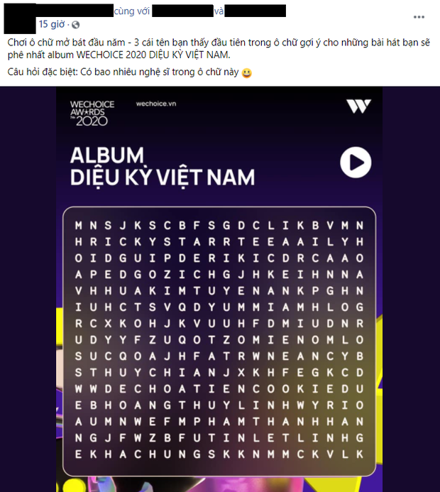 Dân tình phát sốt với bảng chữ cái đoán dàn line-up trong album WeChoice 2020, sương sương hơn 20 nghệ sĩ Vpop sẽ góp mặt? - Ảnh 2.