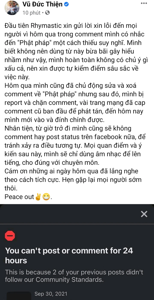 Bị chỉ trích nặng nề, Rhymastic lên tiếng xin lỗi, nói rõ lý do bài đăng phản biện VTV bỗng dưng bay màu - Ảnh 2.