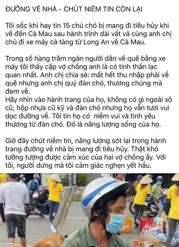 CĐM xót xa khi nghe tin 15 chú chó ở Cà Mau bị tiêu hủy: Nghèo khó nhưng không bỏ nhau, vậy mà chuyến phượt xa nhất cũng là hành trình cuối cùng - Ảnh 2.