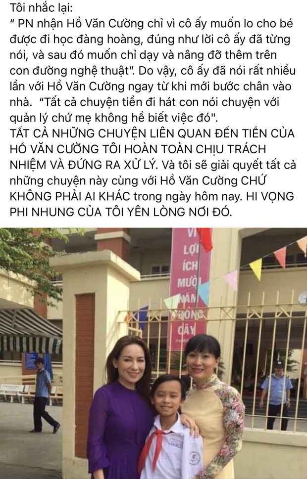 Quản lý cố ca sĩ Phi Nhung lên tiếng chuyện cát xê của Hồ Văn Cường: Tôi hoàn toàn chịu trách nhiệm và xử lý! - Ảnh 3. Quản lý cố ca sĩ Phi Nhung lên tiếng chuyện cát xê của Hồ Văn Cường: Tôi hoàn toàn chịu trách nhiệm và xử lý! - Ảnh 3.