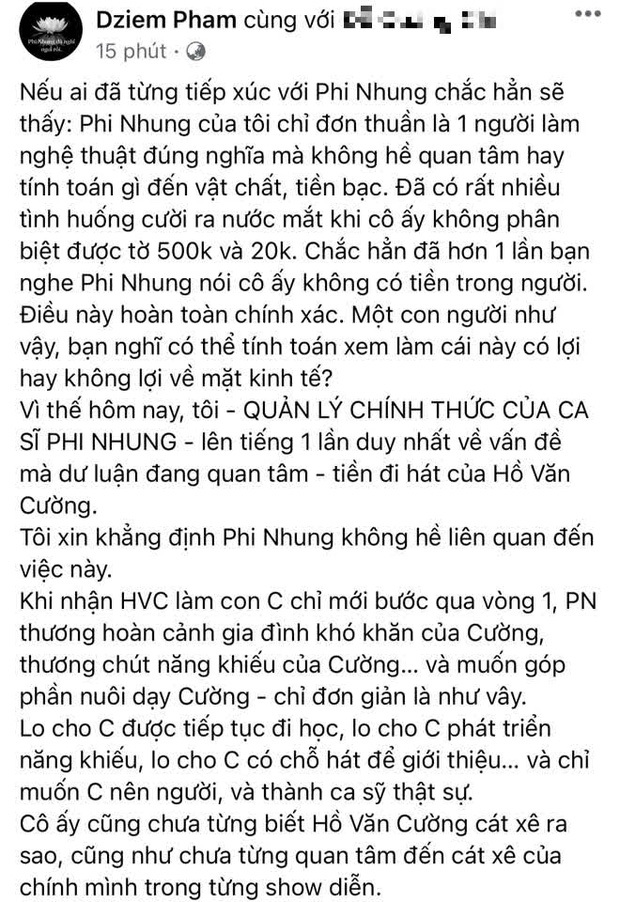 1 trong 23 con nuôi Phi Nhung lên tiếng bảo vệ mẹ giữa ồn ào uỷ quyền đòi cát-xê của Hồ Văn Cường - Ảnh 3. 1 trong 23 con nuôi Phi Nhung lên tiếng bảo vệ mẹ giữa ồn ào uỷ quyền đòi cát-xê của Hồ Văn Cường - Ảnh 3.