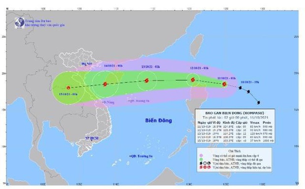 Bão Kompasu giật cấp 11, dự kiến vào Biển Đông trong 24 giờ tới - Ảnh 1. Bão Kompasu giật cấp 11, dự kiến vào Biển Đông trong 24 giờ tới - Ảnh 1.